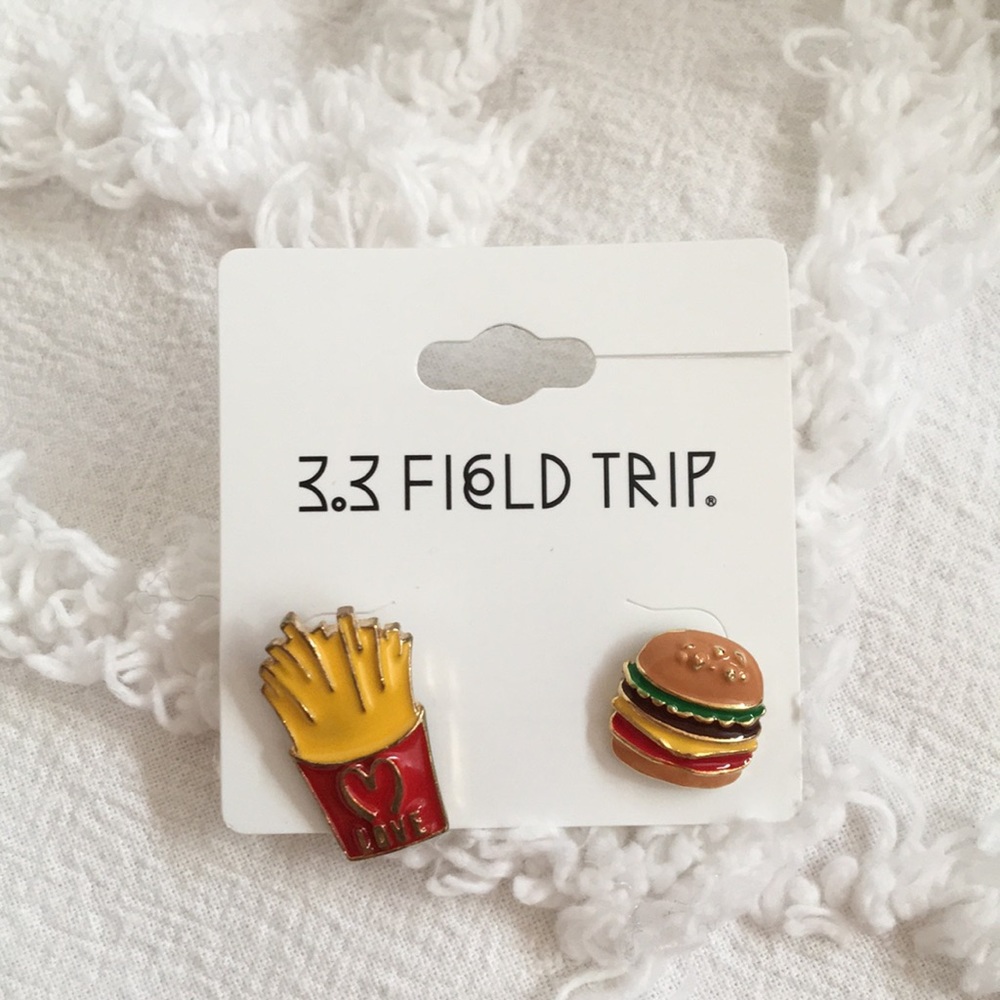 Burger & Fries Stud Earrings